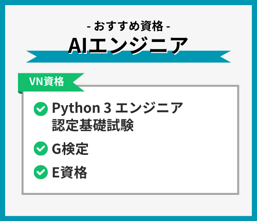 AIエンジニア＿おすすめIT資格一覧図